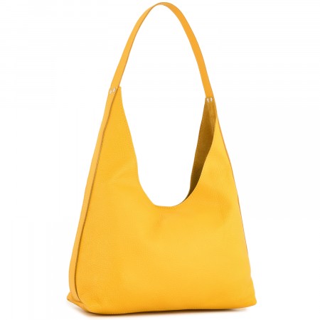 Женская кожаная сумка-шоппер "Ямайка" (фактура желтая) 