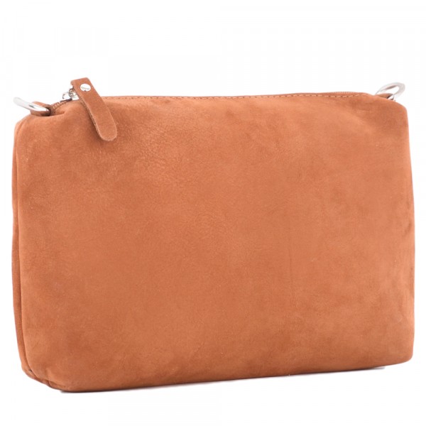Кожаная косметичка "Лорен" (рыжая). фото 1