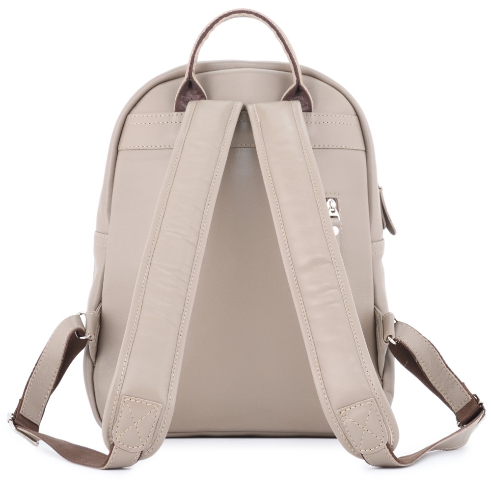 Кожаный рюкзак "Рамона" (бежевый)