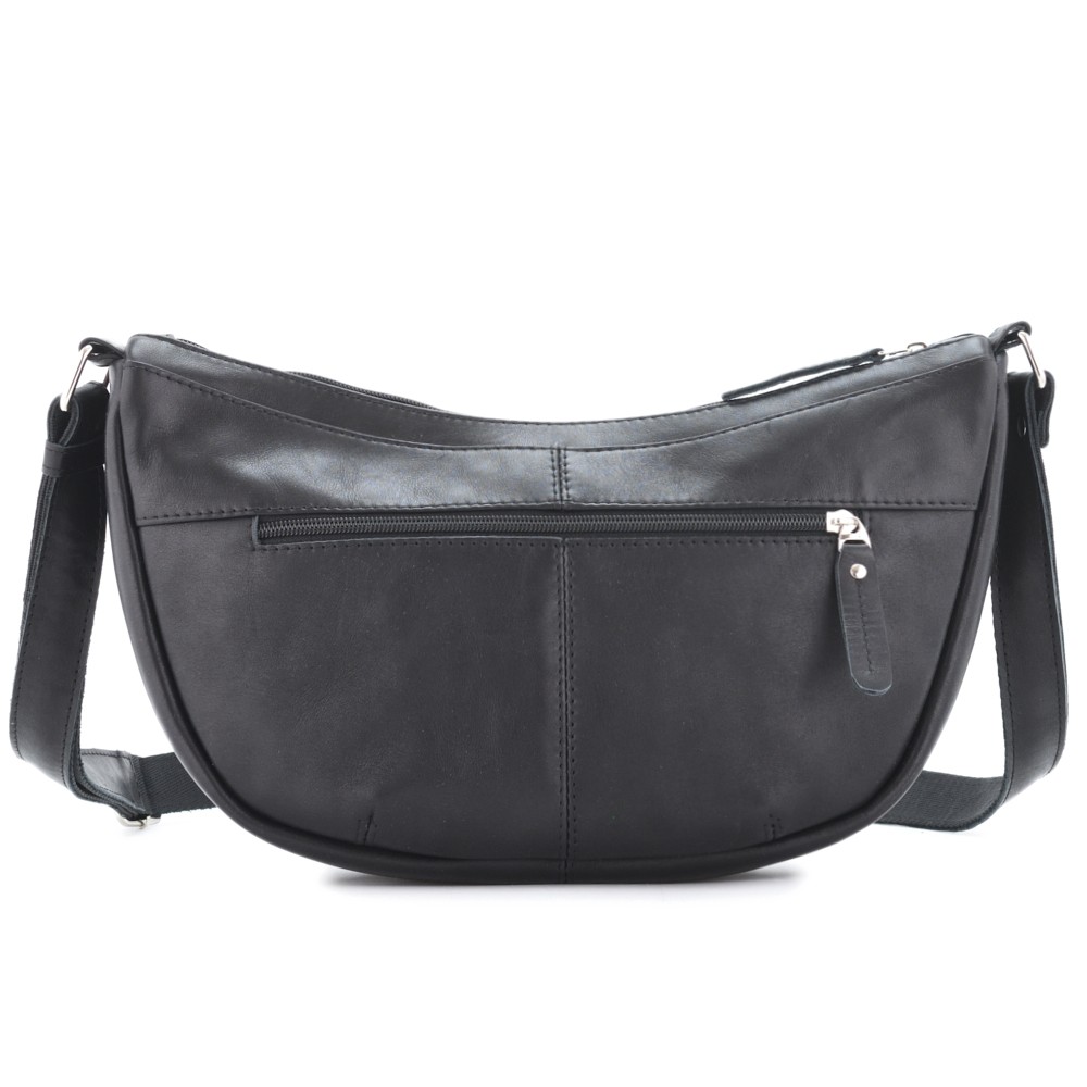 Женская кожаная сумка "Ладога" (черная)