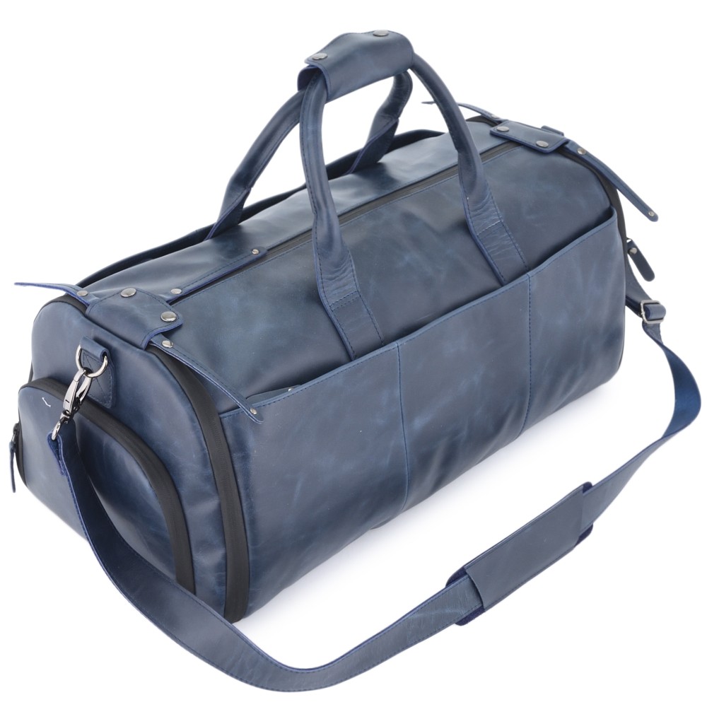 Кожаная сумка-портплед "Титан" (синий)