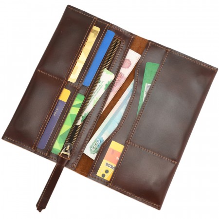 Кожаное портмоне Санкт-Петербург (коричневое гладкое)