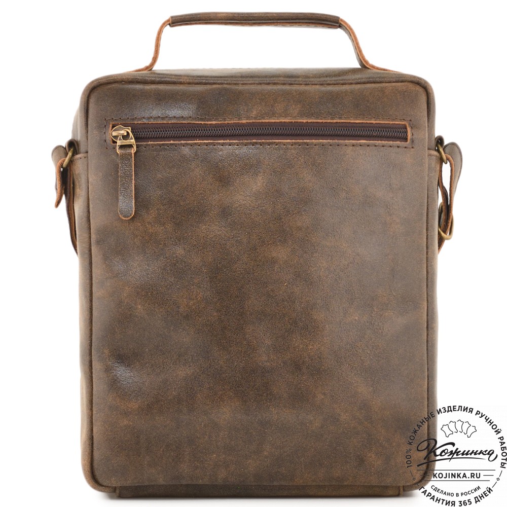  Мужская кожаная сумка "Гектор" (коричневая наппа)