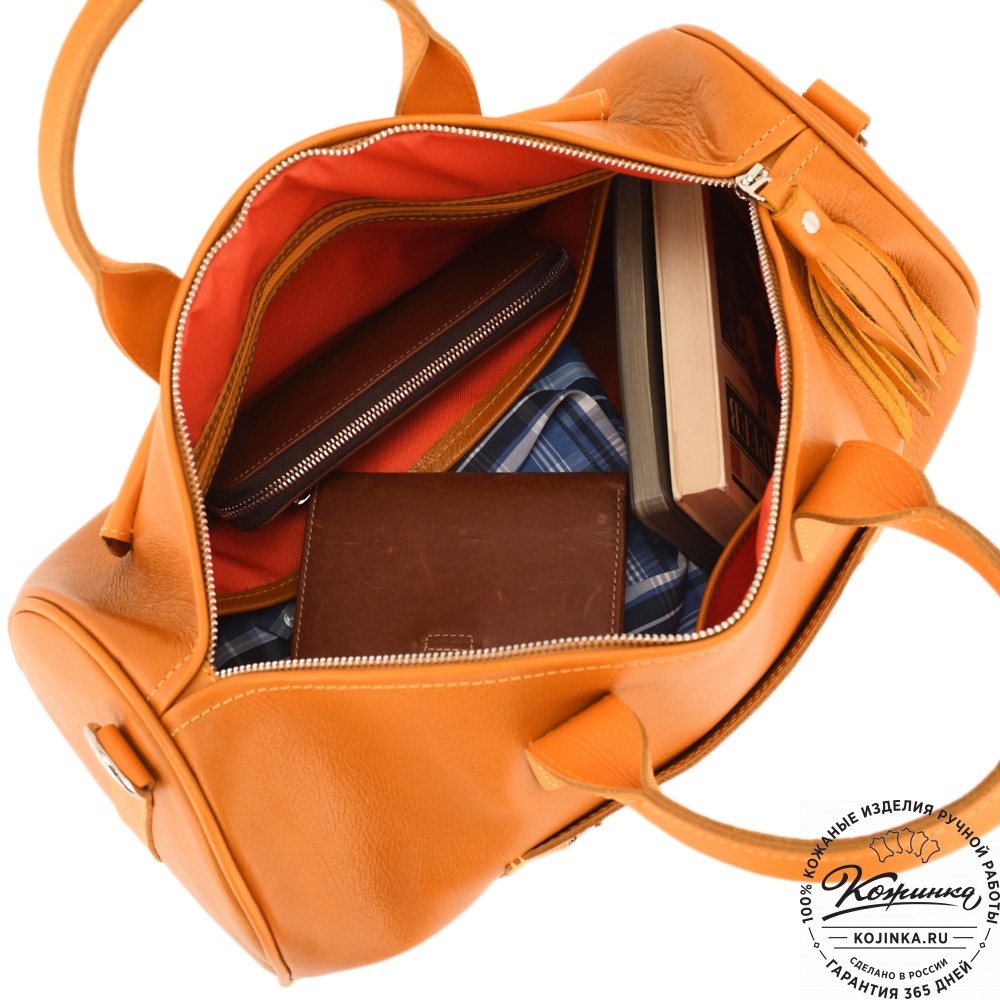  Женская кожаная сумка "Византия" (желтый)