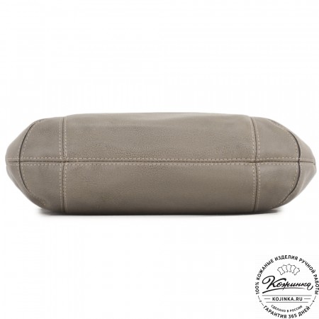 Женская кожаная сумка "Сабрина" (фактура серая)