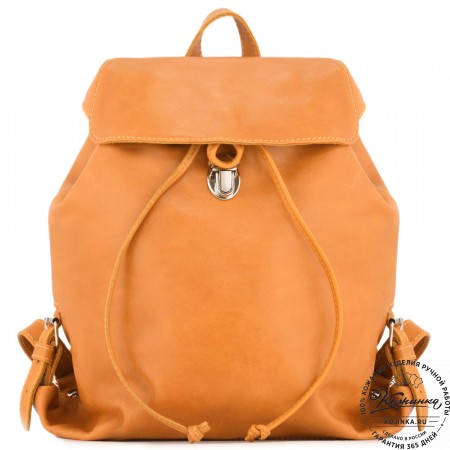  Женский кожаный рюкзак "Паулина" (желтый) 