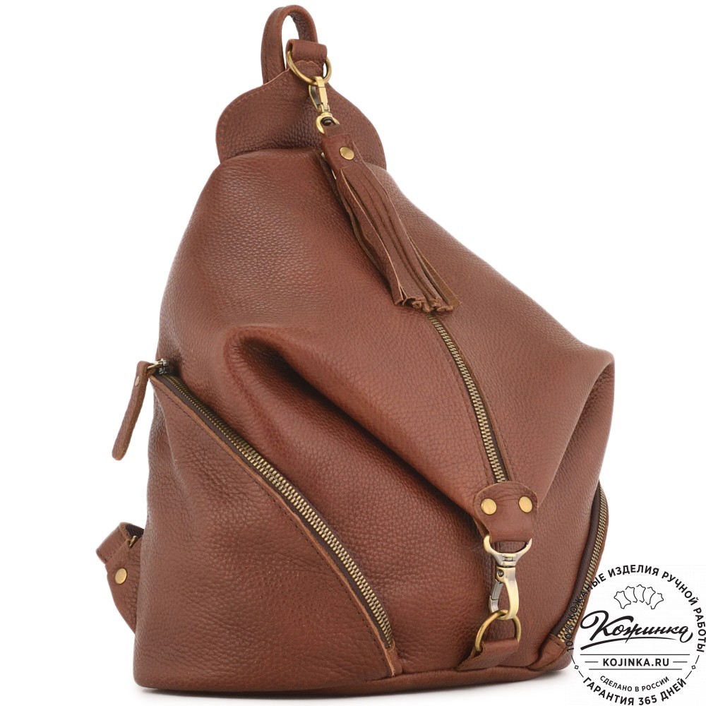 Женский кожаный рюкзак "Афродита" (фактура коричневый)