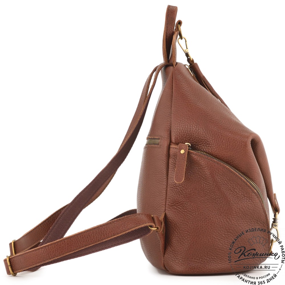 Женский кожаный рюкзак "Афродита" (фактура коричневый)