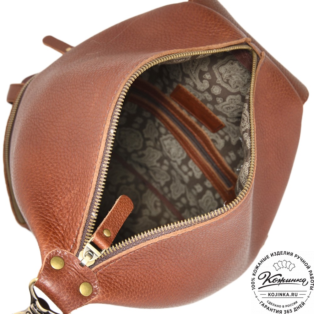 Женский кожаный рюкзак "Афродита" (фактура коричневый)