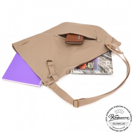 Кожаный рюкзак "Селена" (капучино)