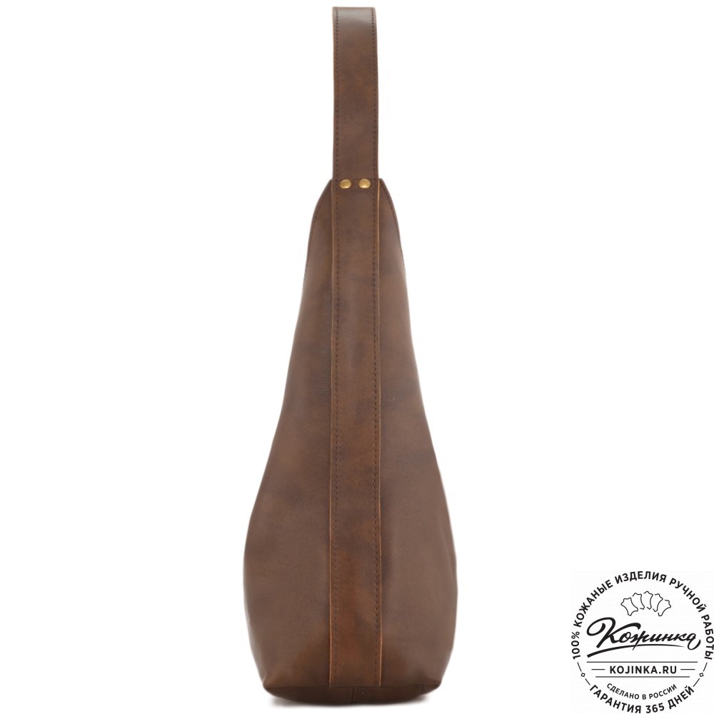 Женская кожаная сумка-шоппер "Ямайка" (коричневая) 