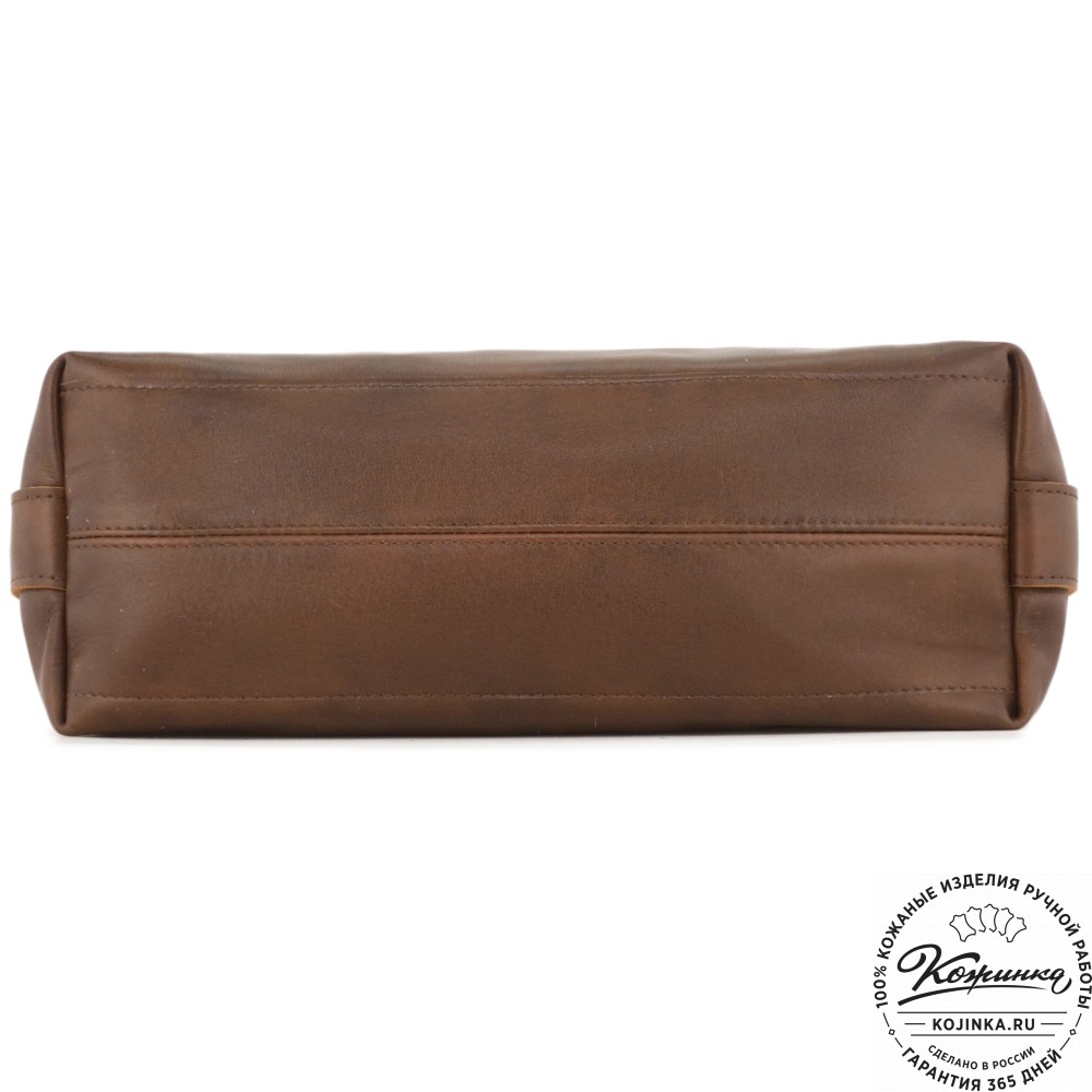 Женская кожаная сумка-шоппер "Ямайка" (коричневая) 