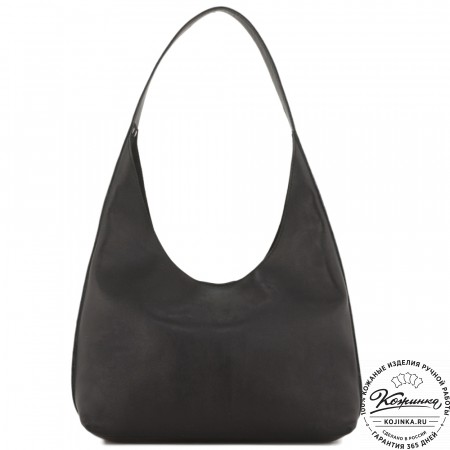 Женская кожаная сумка-шоппер "Ямайка" (черная) 