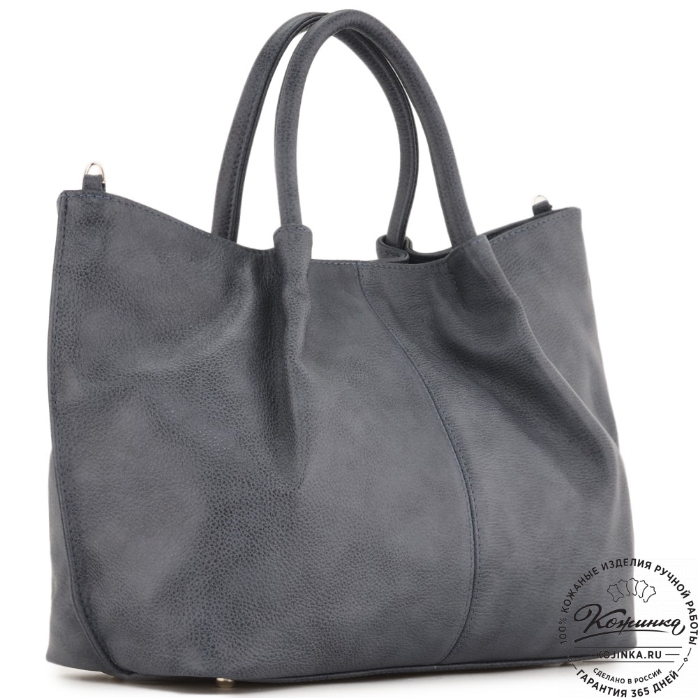 Женская кожаная сумка "Лира" (джинс)