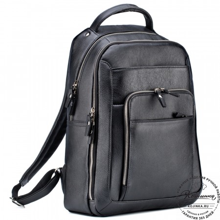 Кожаный рюкзак "Марвин" (чёрный)