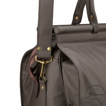 Кожаный дорожный саквояж "Гарри" (коричневый)