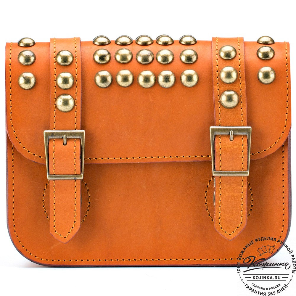 Женская кожаная сумка "Наоми" (рыжая)