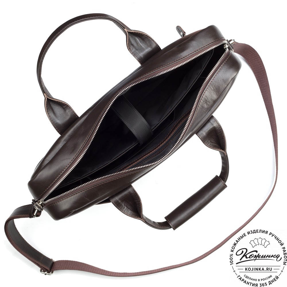 Кожаная деловая сумка "Андерсон" (коричневая) 