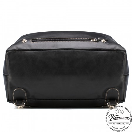 Кожаный рюкзак "Брук" (чёрный)