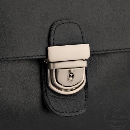 Кожаный портфель "Борменталь" (чёрный)