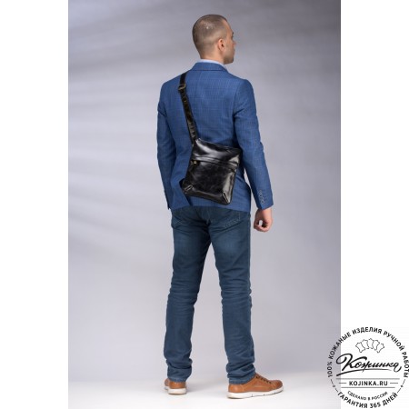 Кожаная сумка "Говард" (чёрная)