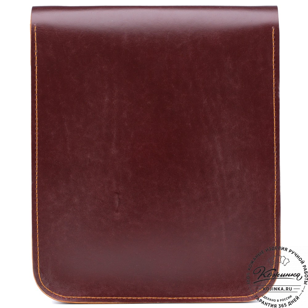 Кожаная сумка через плечо "Казань" (коричневая) 