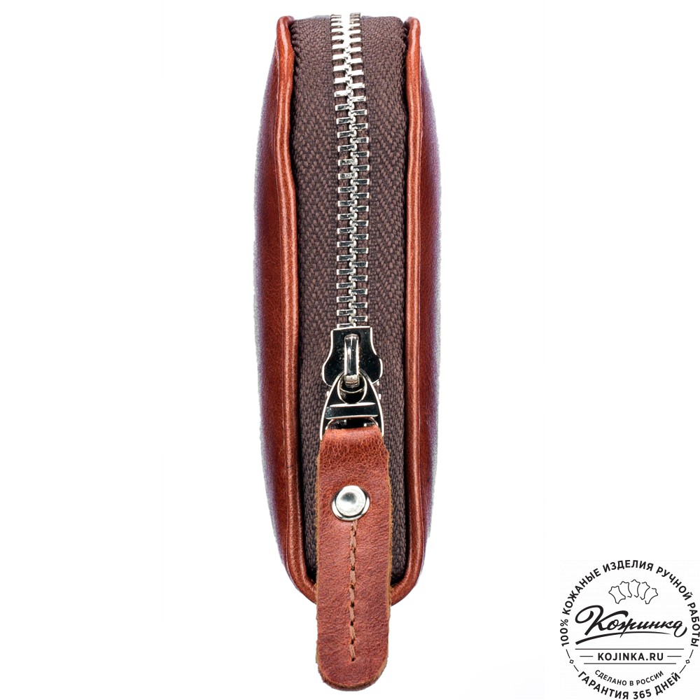 Кожаный клатч "Картер" (рыжий антик) 