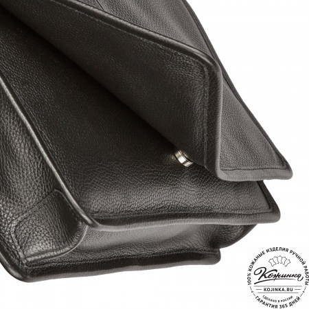 Кожаная сумка "Винсент" (чёрная)