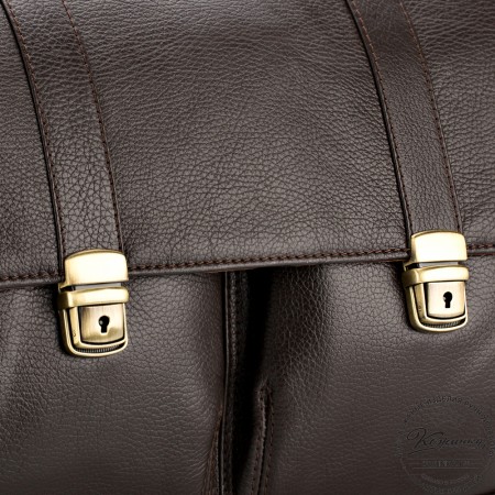 Кожаный портфель "Джозеф" (тёмно-коричневый)