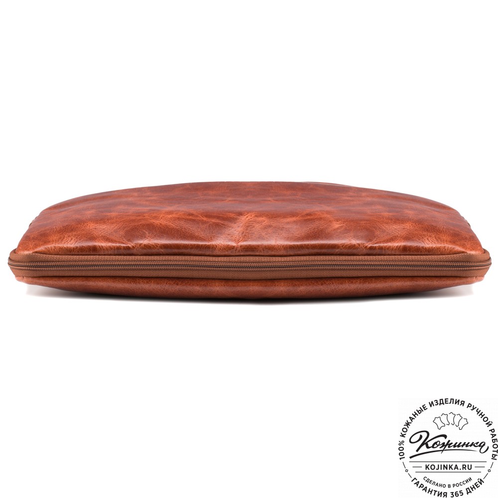 Кожаная деловая сумка "Ральф" (рыжий антик) 