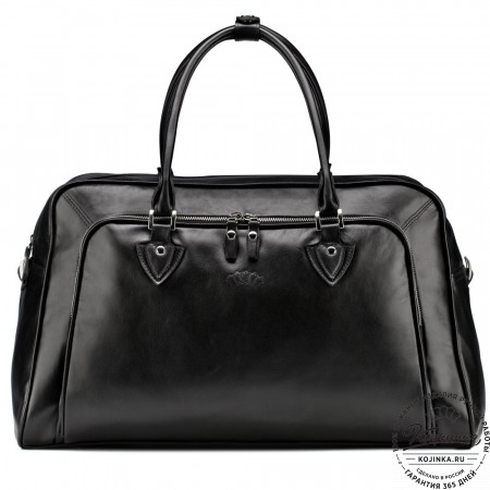 Кожаная дорожная сумка "Бруклин" (чёрная)