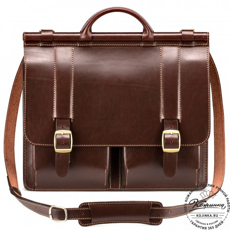 Кожаный портфель "Префект" (коричневый)