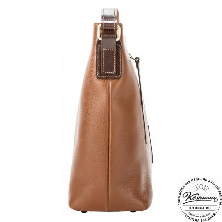 Женская кожаная сумка "Мальва" (светло-коричневая)