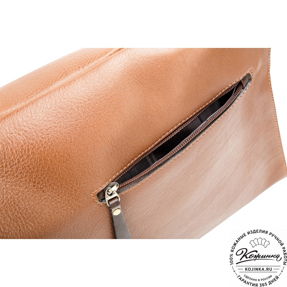 Женская кожаная сумка "Мальва" (светло-коричневая)