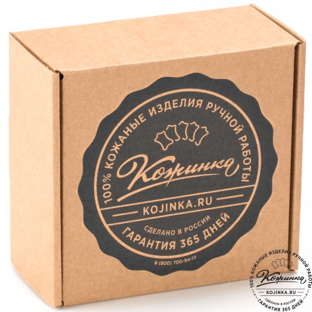 Кожаный футляр для очков из жёсткой кожи (эксклюзив) 