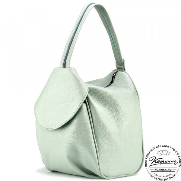 Кожаный рюкзак-сумка "Микки" (мятный). фото 1