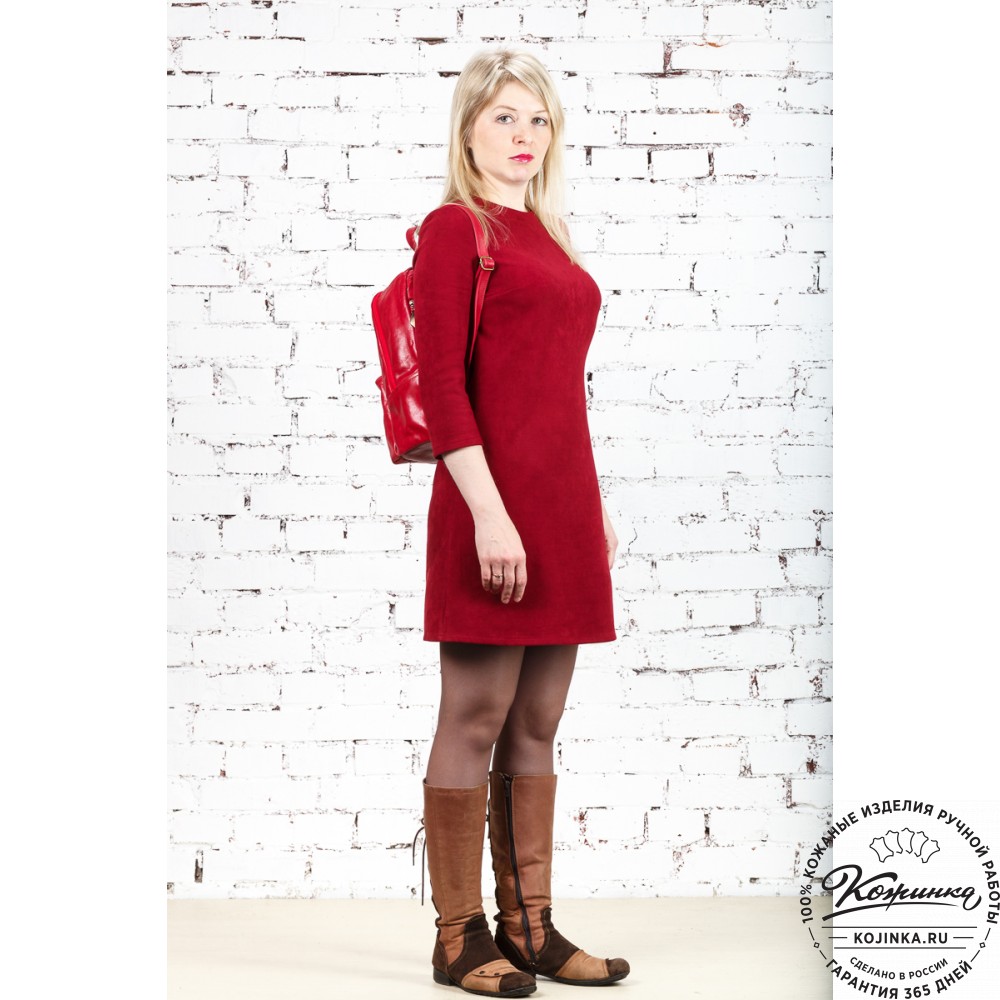 Кожаный рюкзак "Виолетта" (тёмно-коричневый)