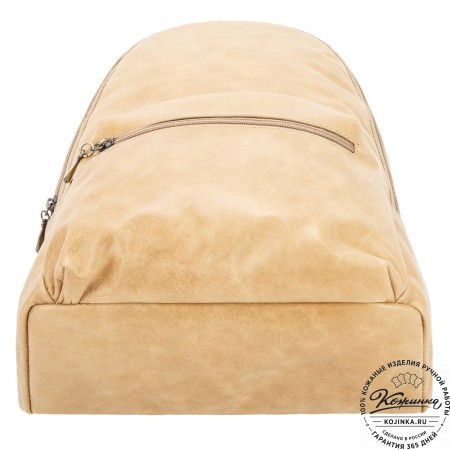 Кожаный рюкзак "Виолетта" (бежевый)
