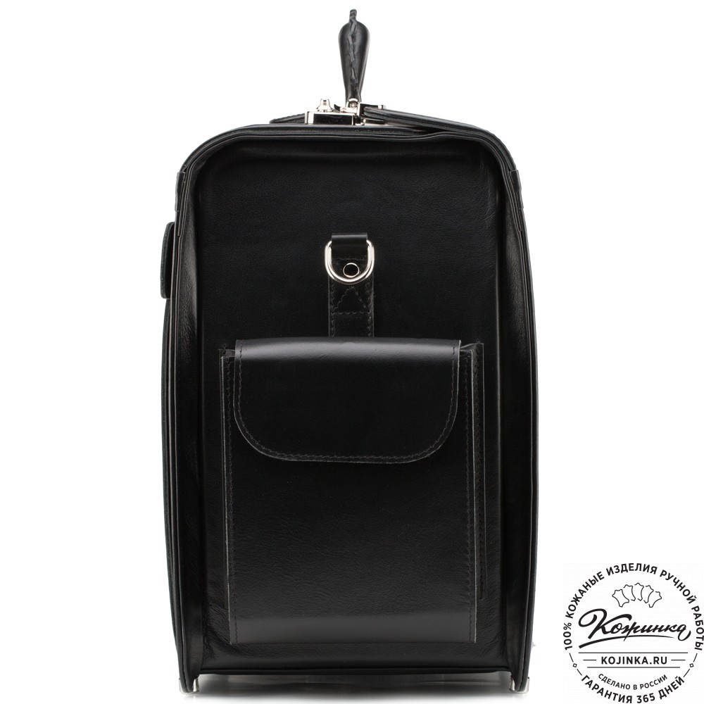 Кожаный портфель-кофр "Аркадий" (чёрный)