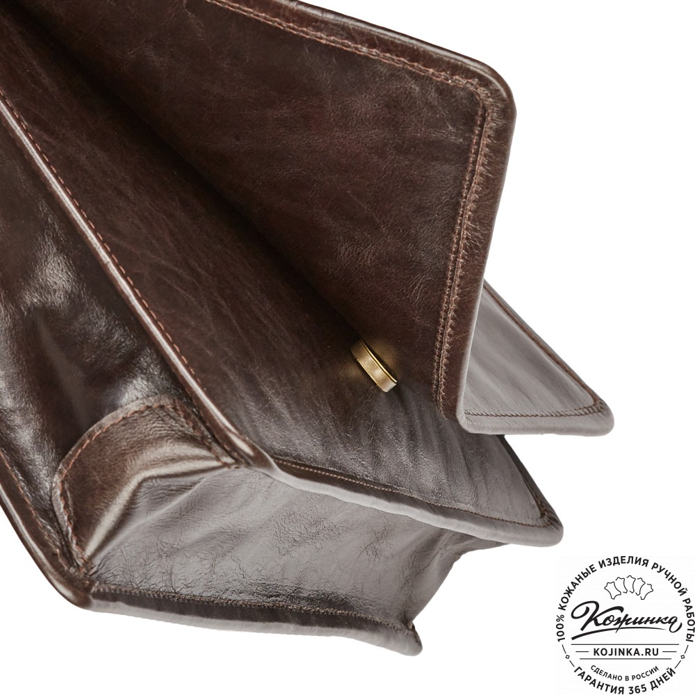 Кожаная сумка "Винсент" (темно-коричневый антик)