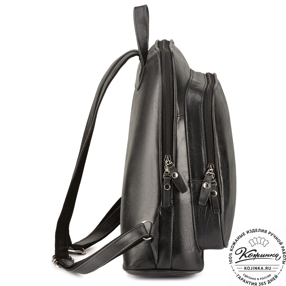 Кожаный рюкзак "Бэтси" (чёрный)