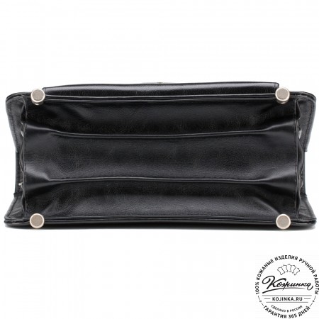 Кожаная барсетка "Колумбия" (черная)