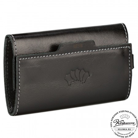 Кожаная ключница "Барни" (чёрная)