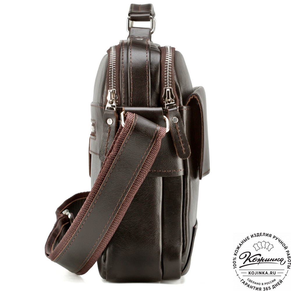 Кожаная сумка "Леон" (коричневая)