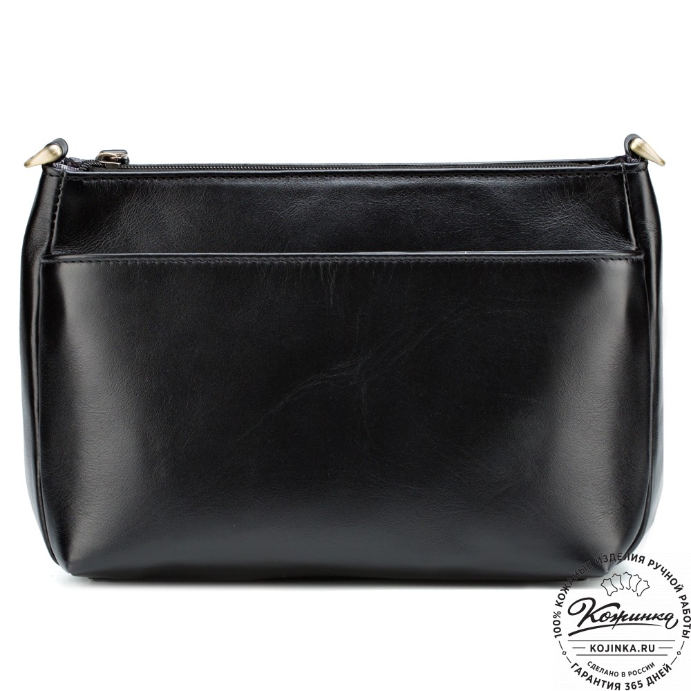 Женская кожаная сумка "Эмма" (чёрная)