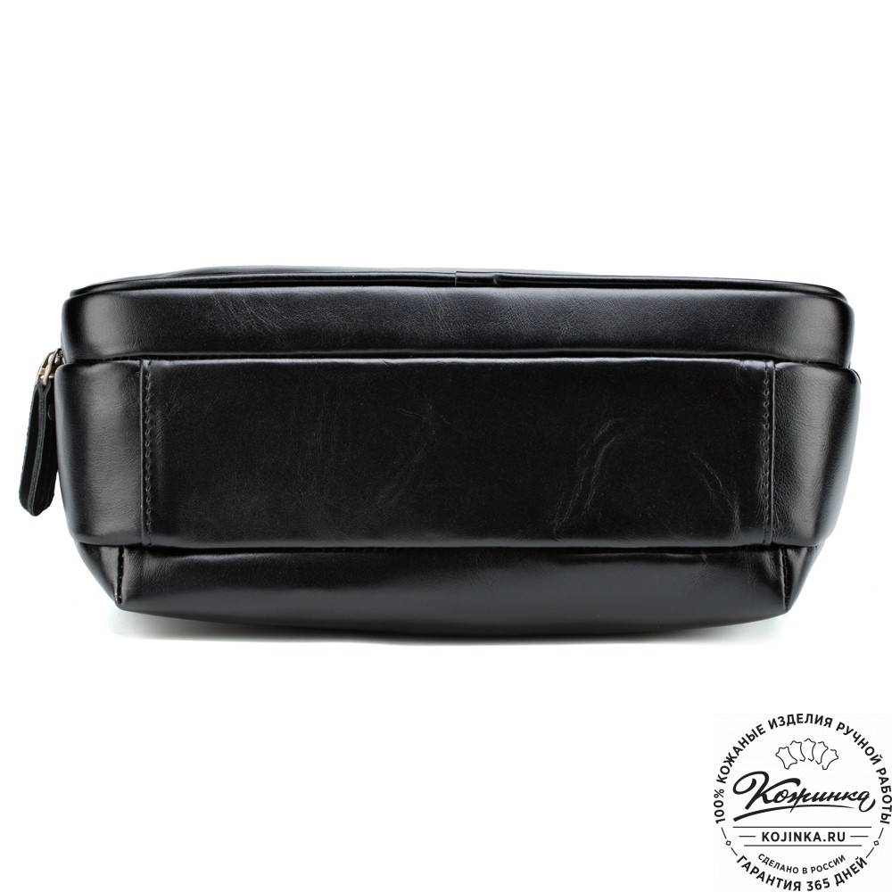 Женская кожаная сумка "Эмма" (чёрная)