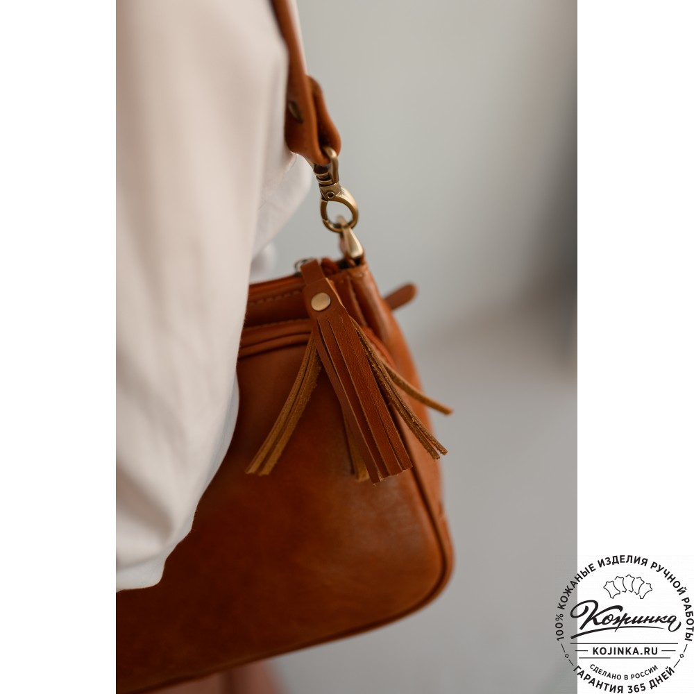 Женская кожаная сумка "Эмма" (чёрная)