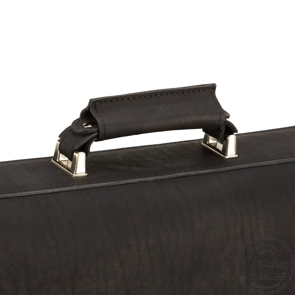 Кожаный портфель "Герман" (чёрный)