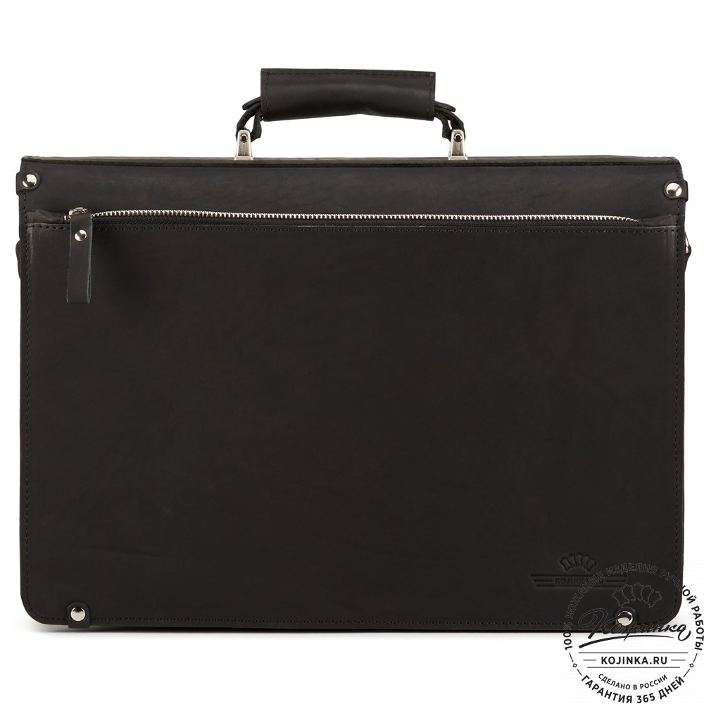 Кожаный портфель "Герман" (чёрный)