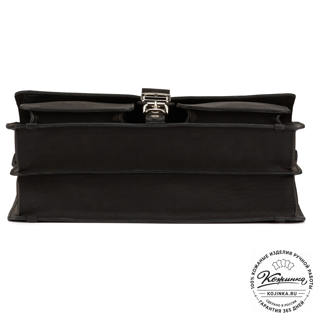 Кожаный портфель "Герман" (чёрный)